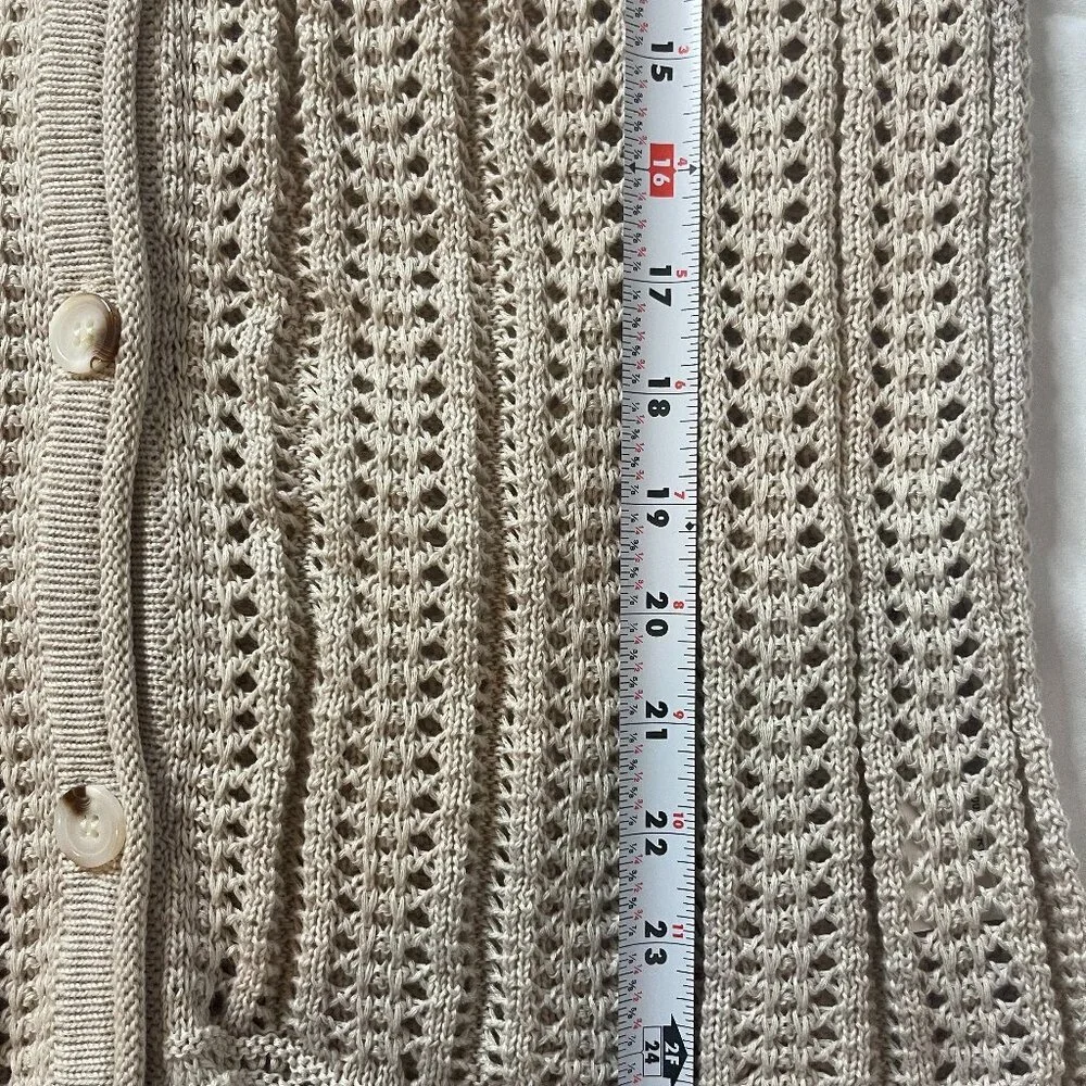 Solitaire. Women's casual knitted blouse size S color cream. Made in China. - Picture 5 of 7